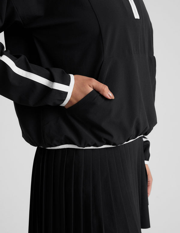 Beyond Yoga Stretch Woven Course Contrast Half Zip Pullover