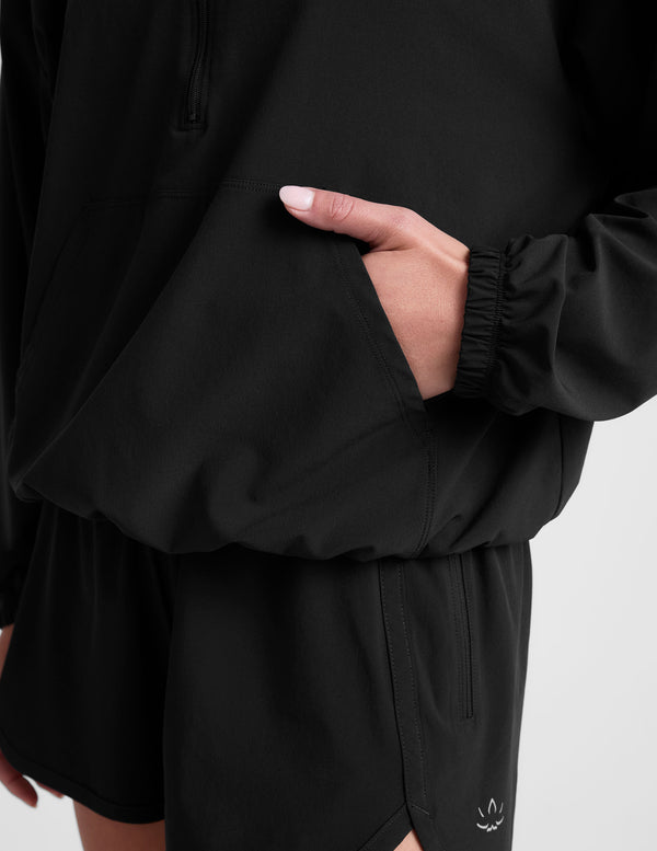 Beyond Yoga Stretch Woven In Stride Half Zip Pullover