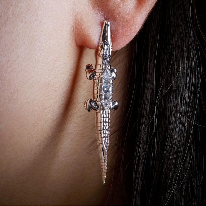 Bibi Van Der Velden Alligator Art Deco Bite Earring