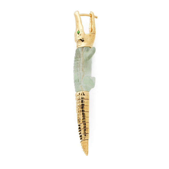 Bibi Van Der Velden Alligator Green Amethyst Bite Earring