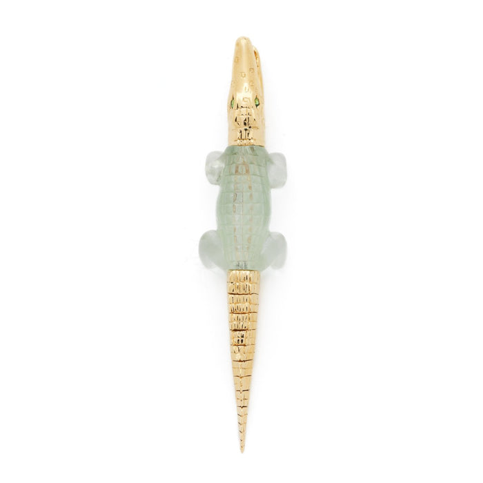 bibi van der velden Alligator Green Amethyst Bite Earring