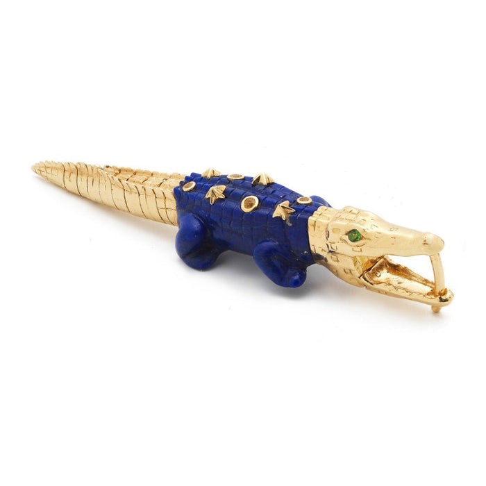 Bibi Van Der Velden Alligator Lapis Lazuli Bite Earring