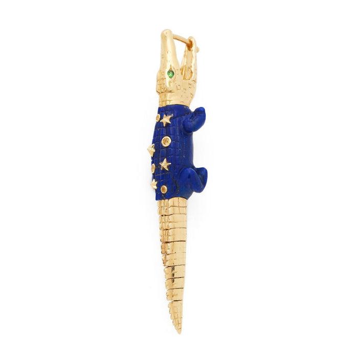 Bibi Van Der Velden Alligator Lapis Lazuli Bite Earring