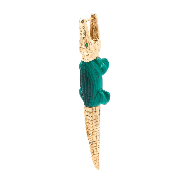 Bibi Van Der Velden Alligator Malachite BIte Earring