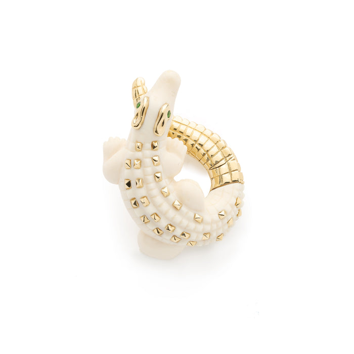 bibi van der velden Alligator Mammoth Twist Earring