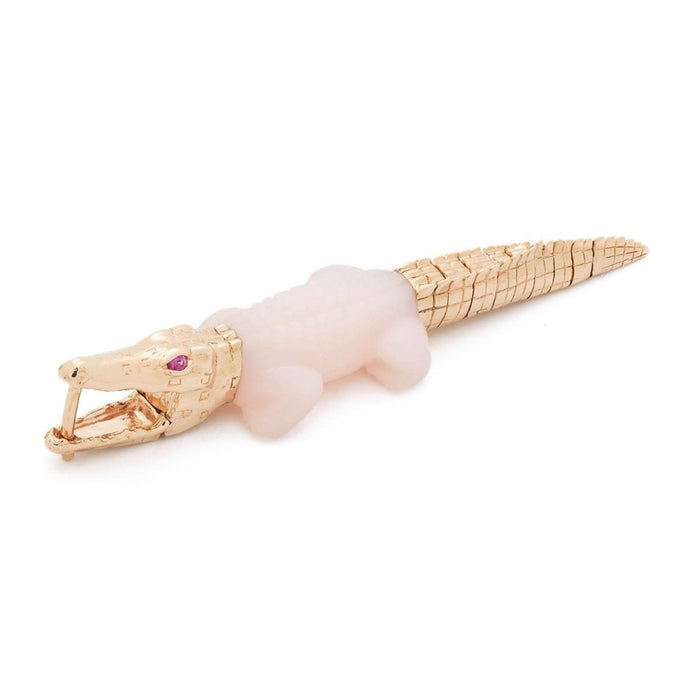 Bibi Van Der Velden Alligator Pink Opal Bite Earring