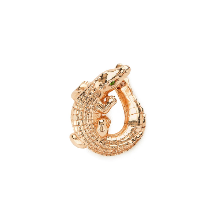 bibi van der velden Alligator Rose Gold Twist Earring