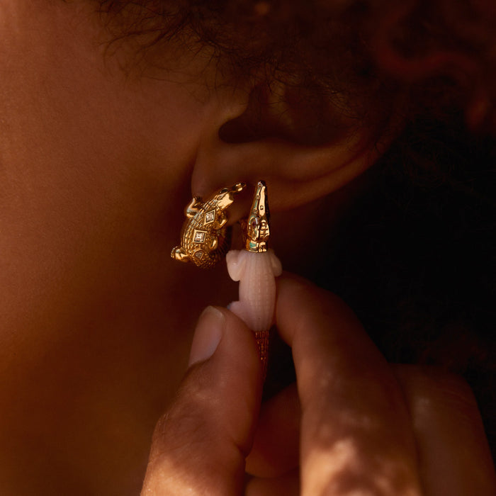 Bibi Van Der Velden Alligator Twist Earring Pop Art