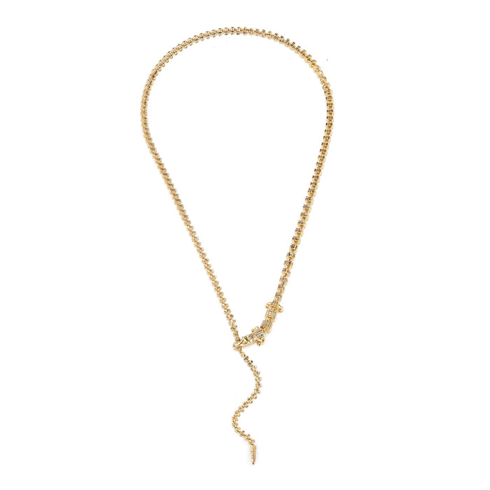 bibi van der velden Alligator Vertebrae Necklace Extra Long