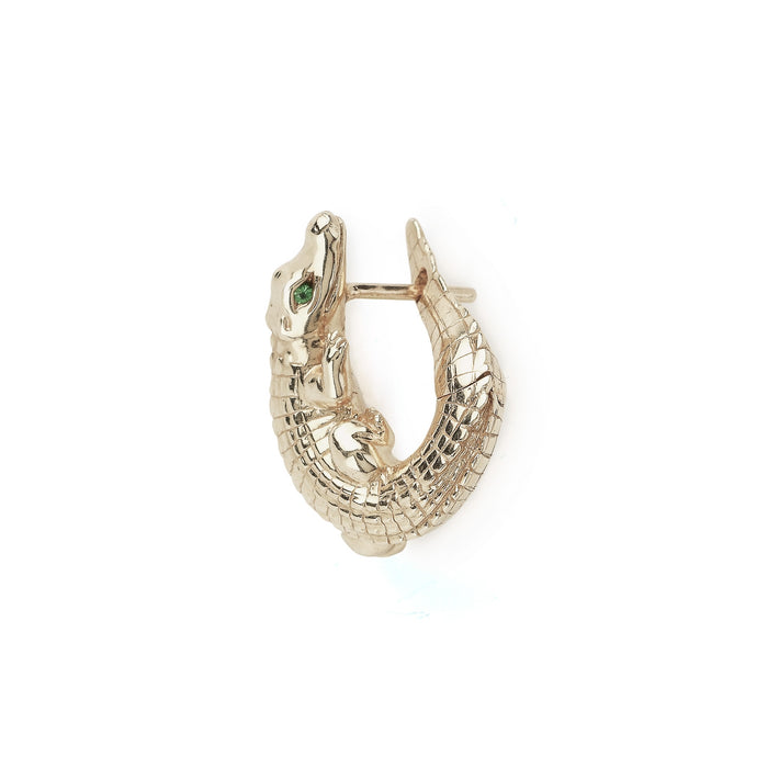 Bibi Van Der Velden Alligator White Gold Twist Earring
