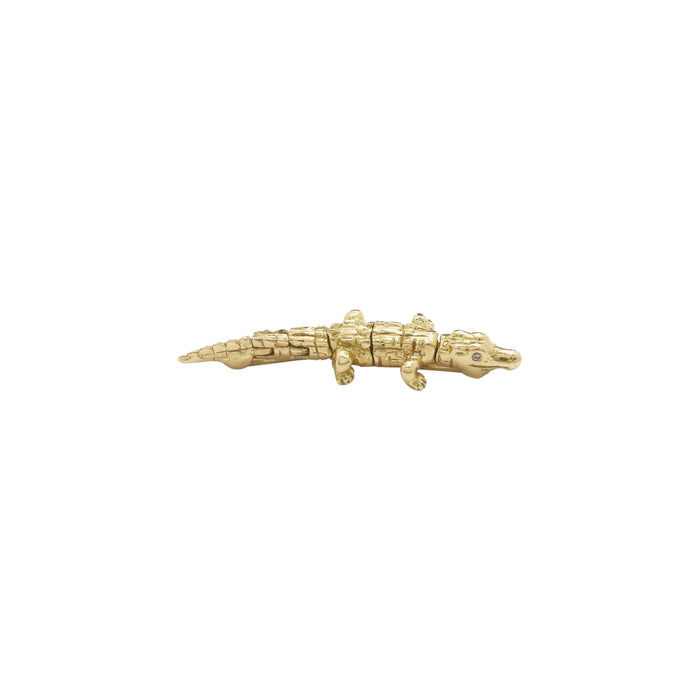 bibi van der velden Alligator Yellow Gold Convertible Earring