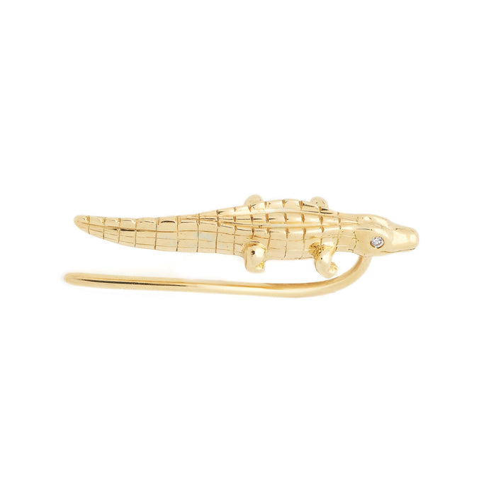 Bibi Van Der Velden Alligator Yellow Gold Ear Climber