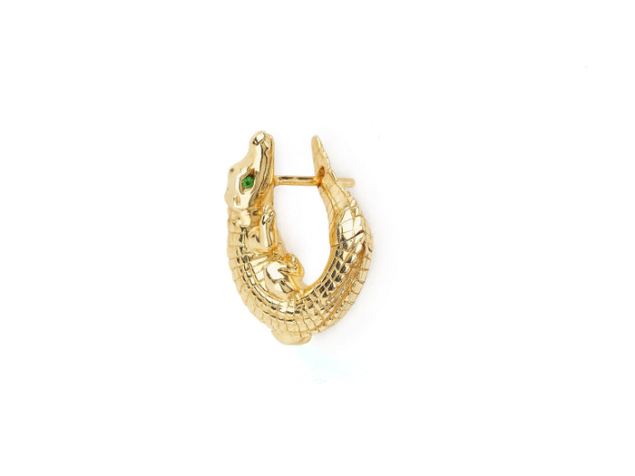 Bibi Van Der Velden Alligator Yellow Gold Twist Earring