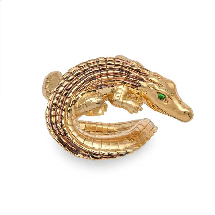 bibi van der velden Alligator Yellow Gold Twist Ring