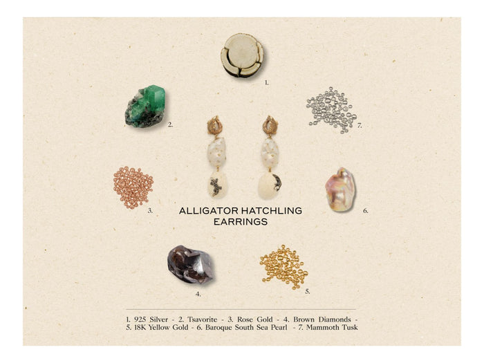 Bibi Van Der Velden Alligator Hatchling Earrings