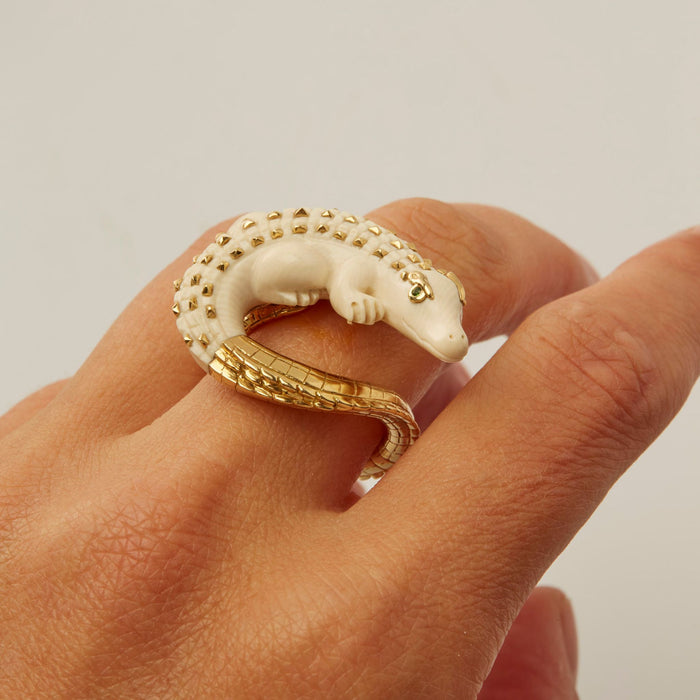 Bibi Van Der Velden Alligator Mammoth Twist Ring