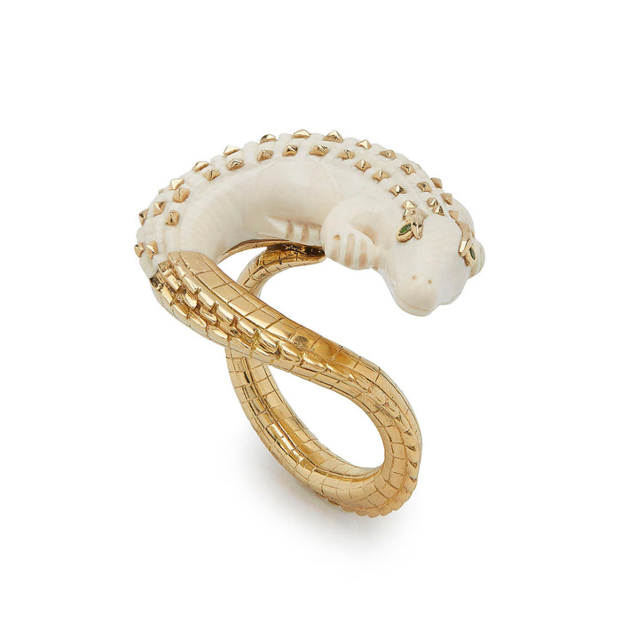 Bibi Van Der Velden Alligator Mammoth Twist Ring