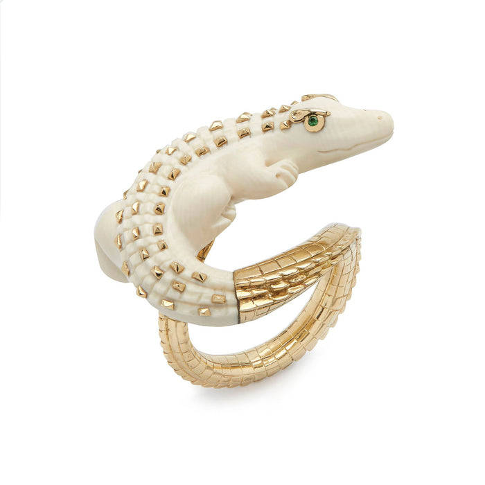 Bibi Van Der Velden Alligator Mammoth Twist Ring