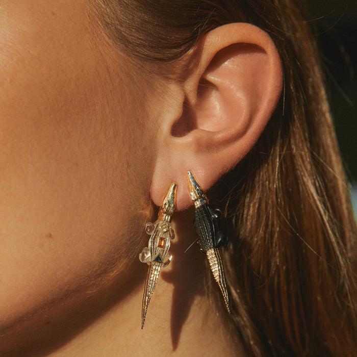 Bibi Van Der Velden Alligator Pop Art Bite Earring