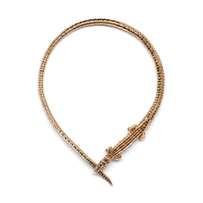 bibi van der velden Alligator Wrap Necklace