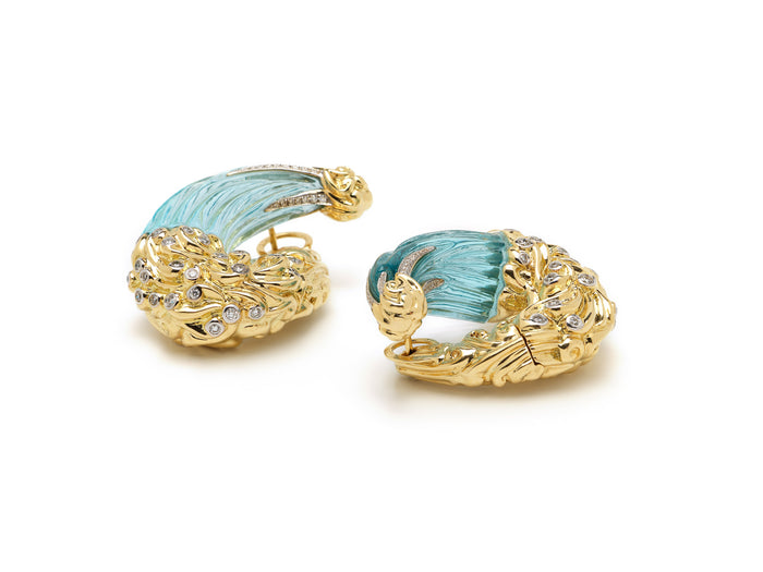bibi van der velden Barrel Wave Earrings