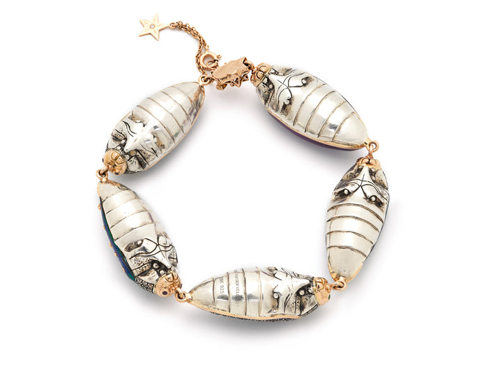 Bibi Van Der Velden Big Scarab Pave Bracelet