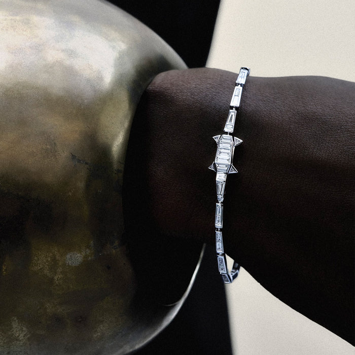 Bibi Van Der Velden Diamond Alligator Bracelet