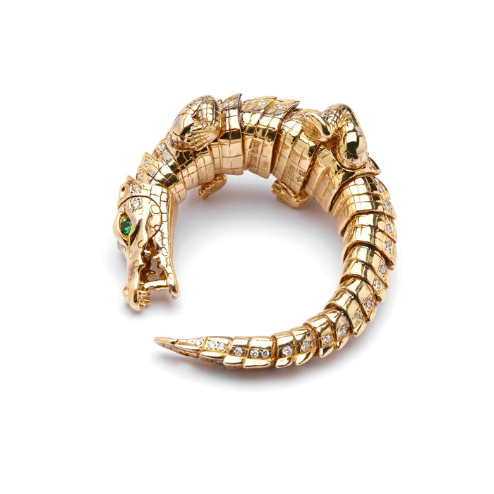 Bibi Van Der Velden Diamond Alligator Wrap Ring