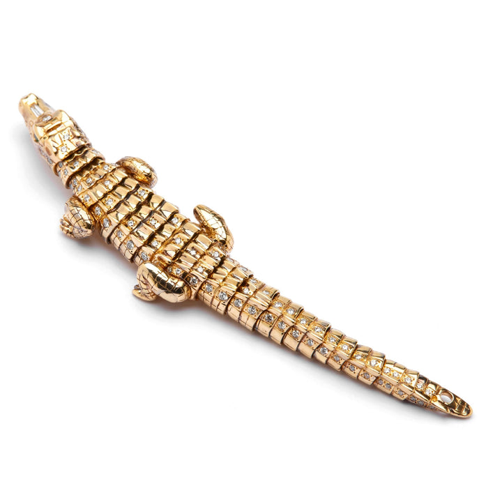 Bibi Van Der Velden Diamond Alligator Wrap Ring