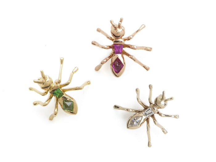 Bibi Van Der Velden Diamond Ant Stud Earring