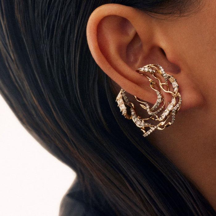 Bibi Van Der Velden Diamond Smoulder Ear Hangers