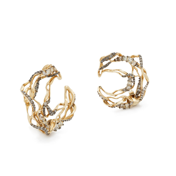 bibi van der velden Diamond Smoulder Ear Hangers