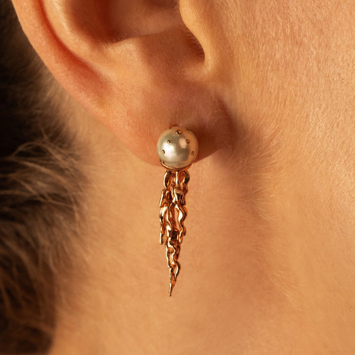 Bibi Van Der Velden Jellyfish White Pearl Stud