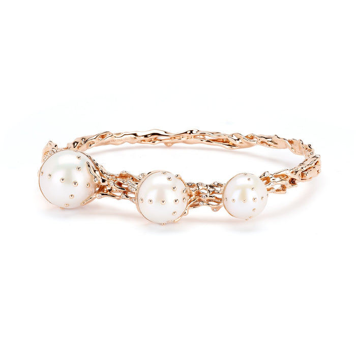 Bibi Van Der Velden Jellyfish White Pearls Bangle