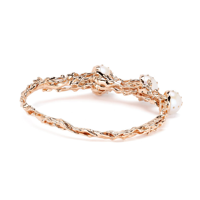 Bibi Van Der Velden Jellyfish White Pearls Bangle