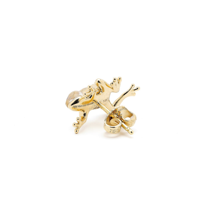 Bibi Van Der Velden MIni Frog Abalone Quartz Stud