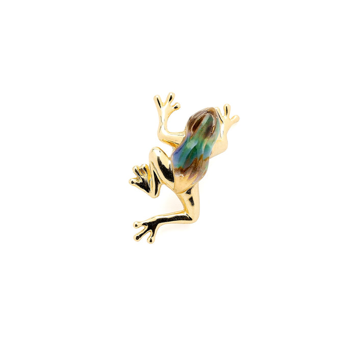 bibi van der velden MIni Frog Abalone Quartz Stud