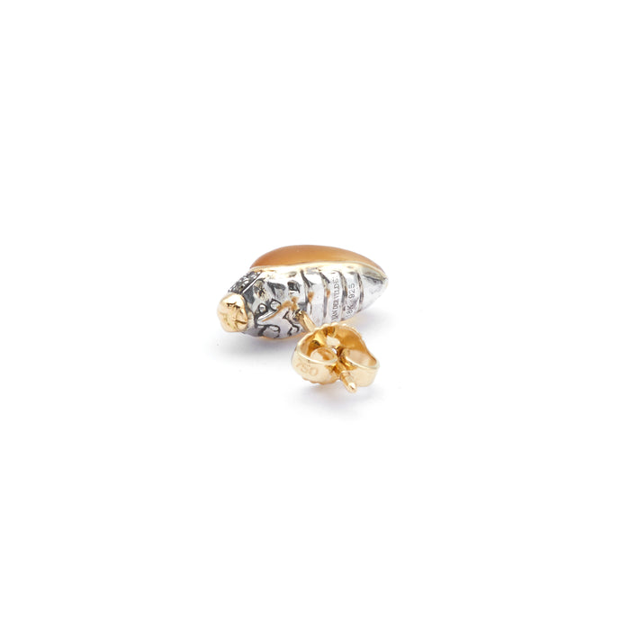 Bibi Van Der Velden Mini Scarab Citrine Stud