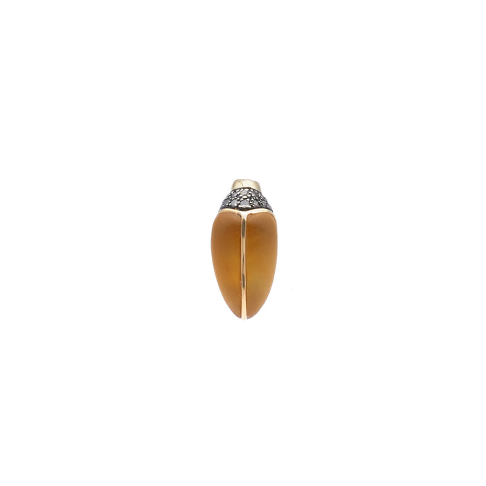 bibi van der velden Mini Scarab Citrine Stud