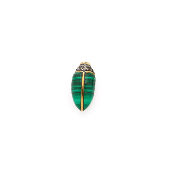 bibi van der velden Mini Scarab Malachite Stud