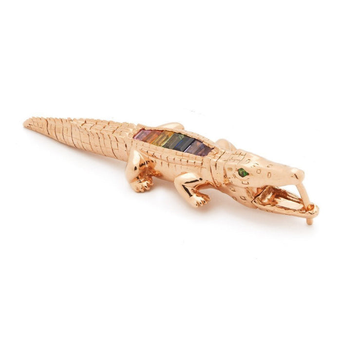 Bibi Van Der Velden Rainbow Alligator Bite Earring