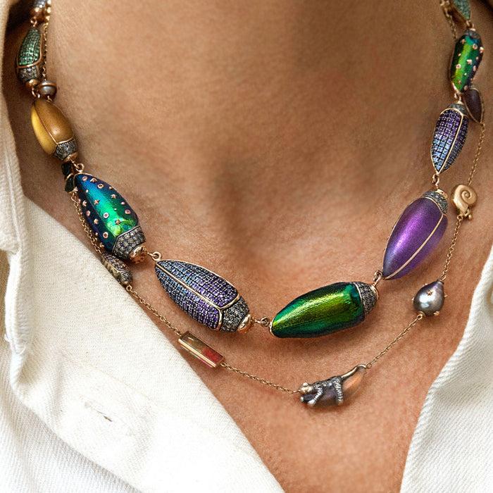 Bibi Van Der Velden Scarab Eternity Necklace