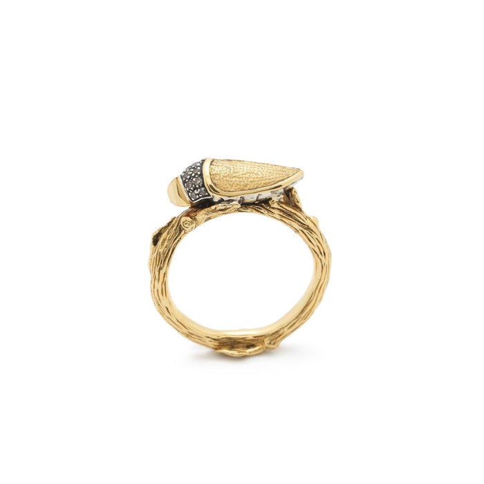 bibi van der velden Scarab Gold Stackable Ring