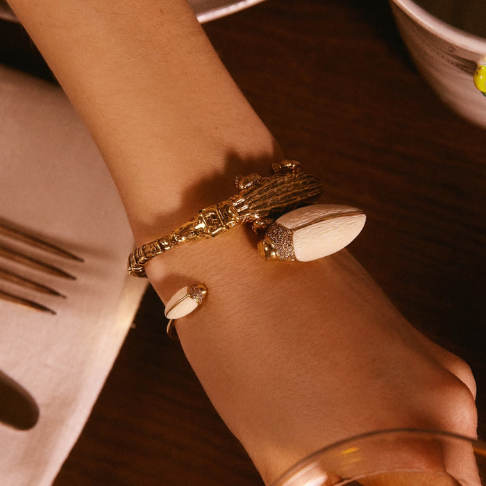 Bibi Van Der Velden Scarab Mammoth Bangle