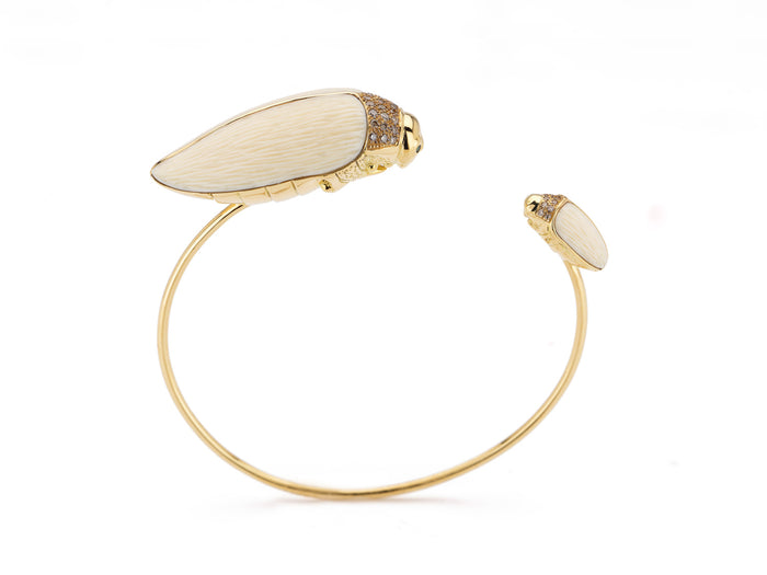 Bibi Van Der Velden Scarab Mammoth Bangle