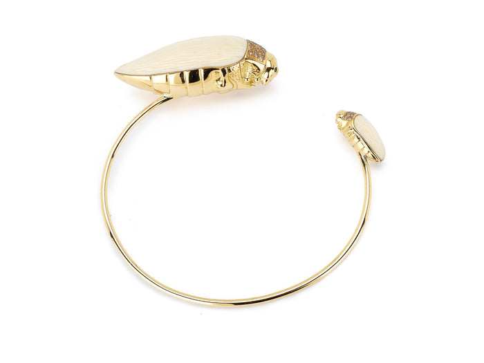 Bibi Van Der Velden Scarab Mammoth Bangle