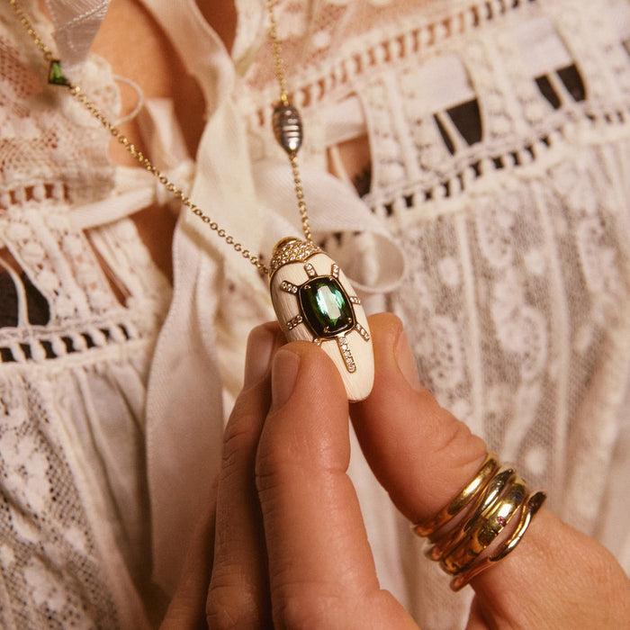 Bibi Van Der Velden Scarab Mammoth Necklace