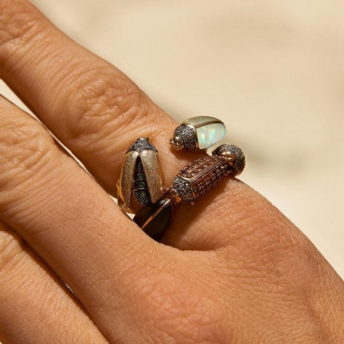 Bibi Van Der Velden Scarab Opal Floaty Ring