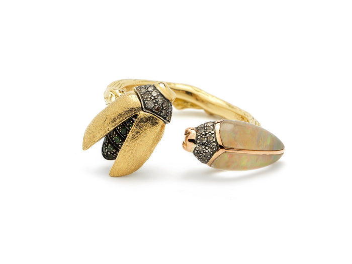 Bibi Van Der Velden Scarab Opal Floaty Ring