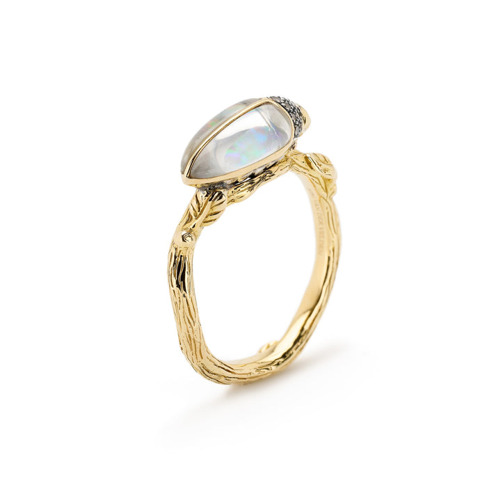 Bibi Van Der Velden Scarab Opal Stackable Ring